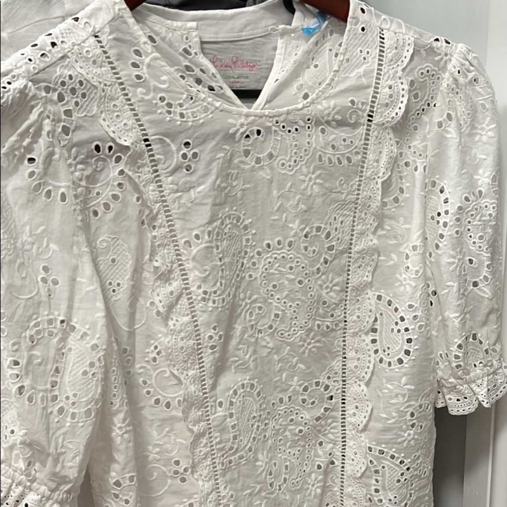 J. McLaughlin white lace top
